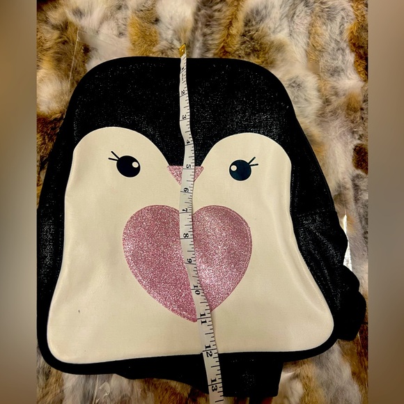 NWOT GUESS sparkling Penguin Backpack! Pink - Picture 7 of 7